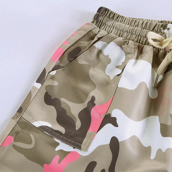 Pink Accent Camo Joggers