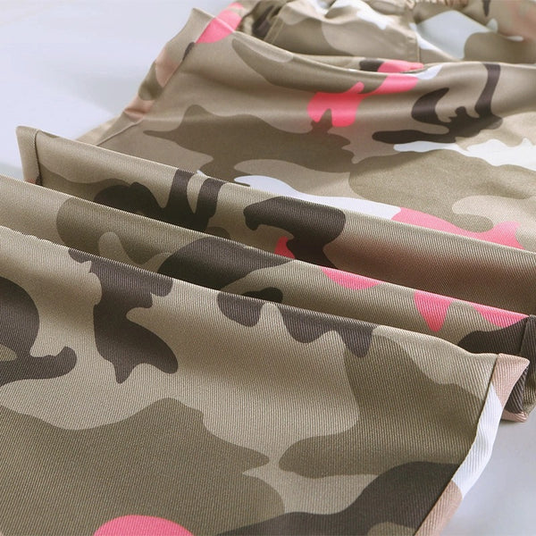 Pink Accent Camo Joggers