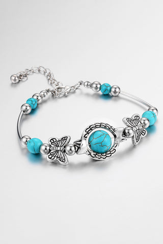 Faux Turquoise Butterfly Bracelet