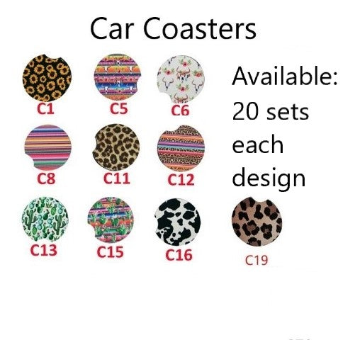 Neoprene Car Coasters
