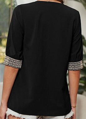 Ava Gold Embroidery Blouse