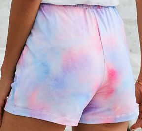 Cotton Candy Tie Dye Casual Shorts